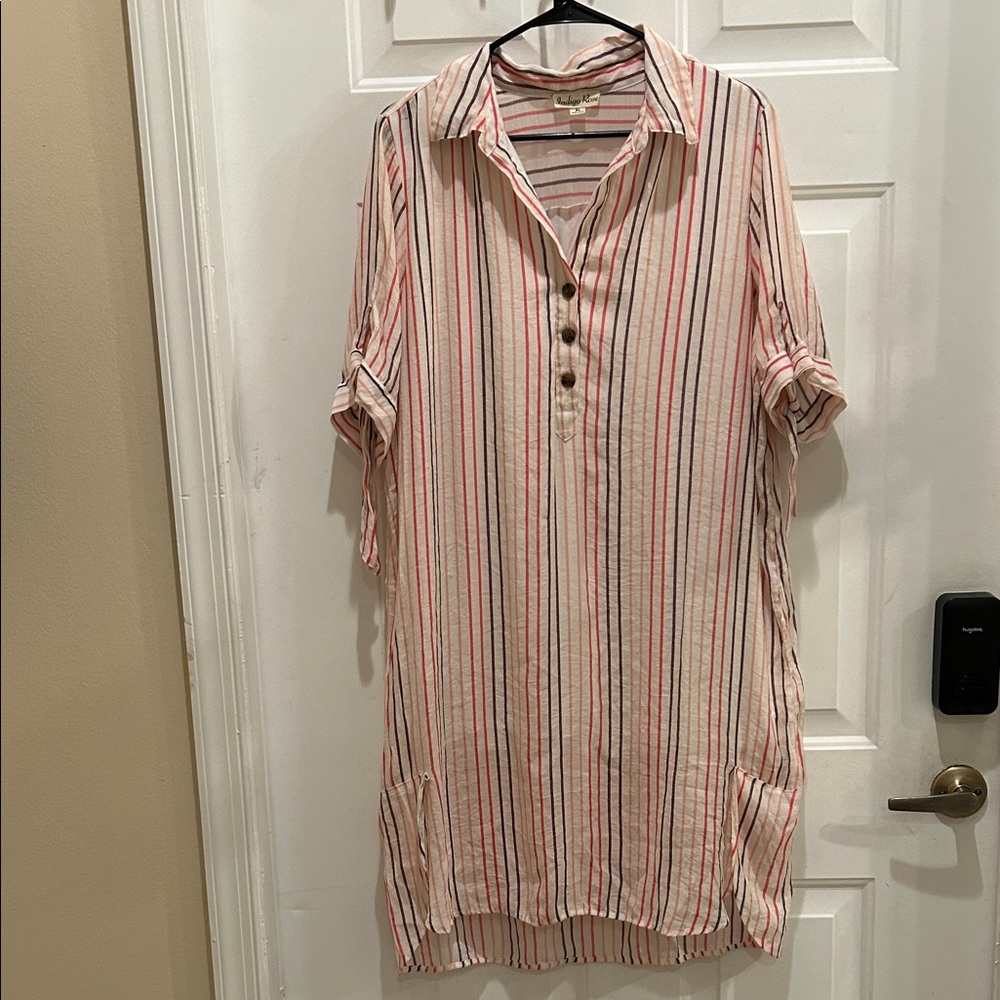 Casual Striped Long Sleeve Dress